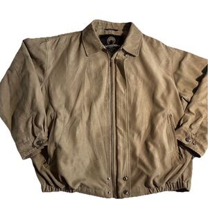 WEATHERPROOF Men's Light Brown Bomber Chore Jacket With Full Zipper Size 2XL